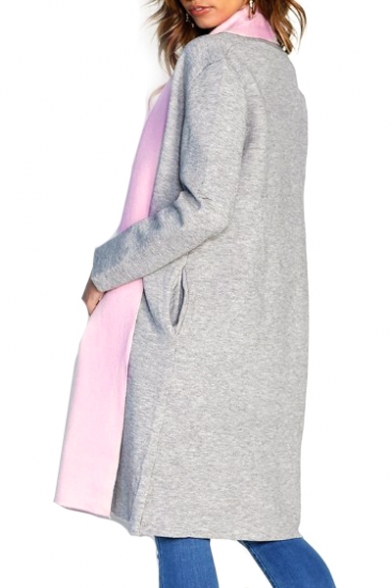 Trendy Lapel Collar Long Sleeve Tunic Coat