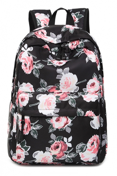 Waterproof Floral Printed Large Capacity Backpack School Bag