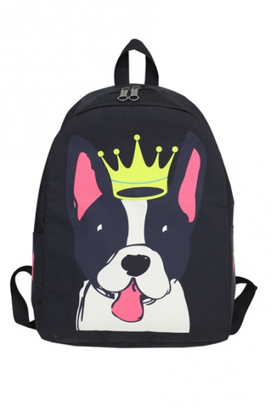 Crown Dog Printed Fashion Backpack School Bag