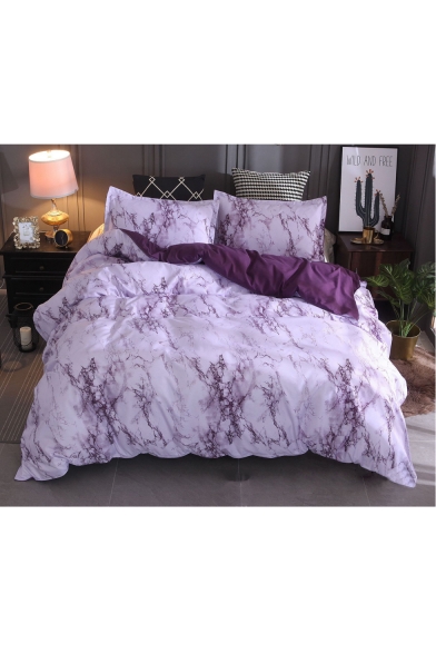 Classic Marble Printed Three Pieces Bedding Sets Duvet Cover Set Bed Pillowcase