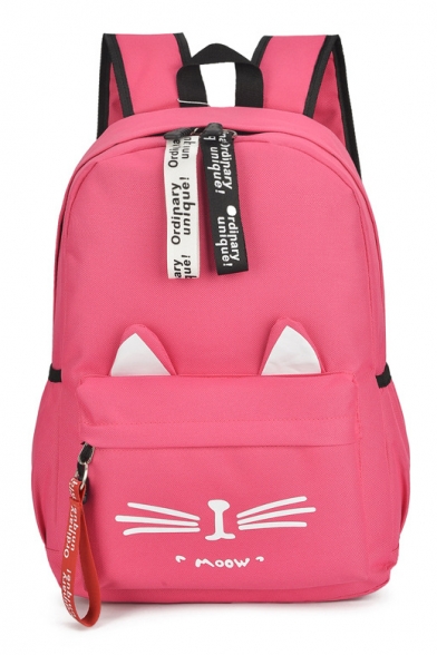 MEOW Letter Cat Printed Leisure Backpack School Bag