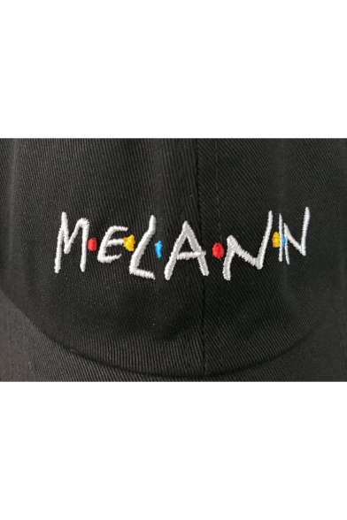 MELANIN Letter Embroidered Unisex Baseball Hat