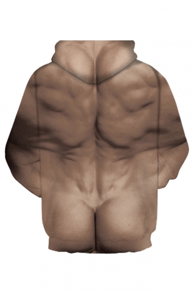 3D Muscle Printed Long Sleeve Fashion Hoodie