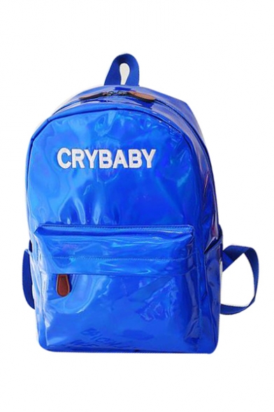 Laser CRYBABY Letter Pattern Cool Unisex Backpack School Bag