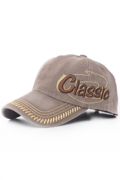 CLASSIC Letter Embroidered Contrast Stitching Leisure Baseball Hat