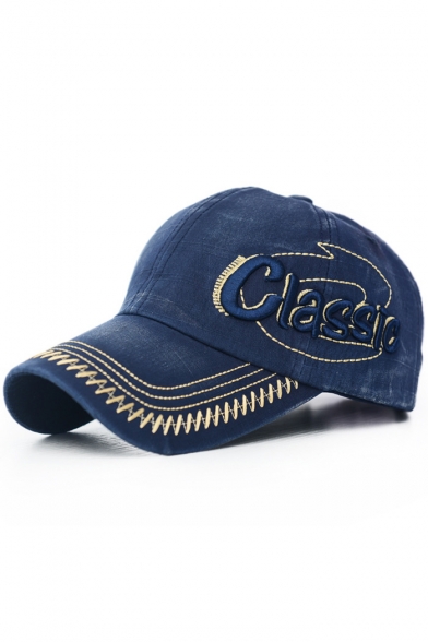 CLASSIC Letter Embroidered Contrast Stitching Leisure Baseball Hat