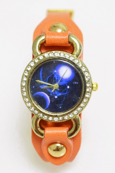 Constellation Diamante Pattern Chain Style Watch