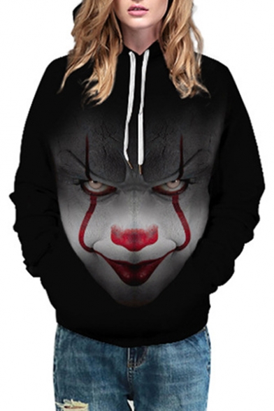 Terror Clown Printed Long Sleeve Fashion Hoodie