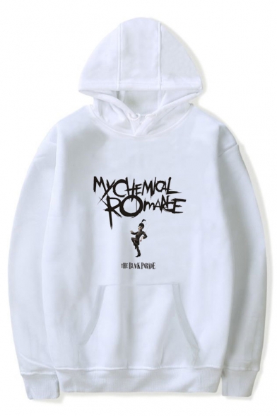 Letter MY CHEMICAL Letter Character Printed Long Sleeve Hoodie