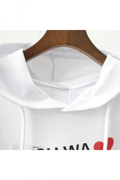 IF YOU WA Letter Heart Children Printed Short Sleeve Hooded Tee