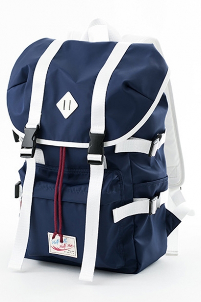 Large Capacity Straps Embellished Backpack School Bag