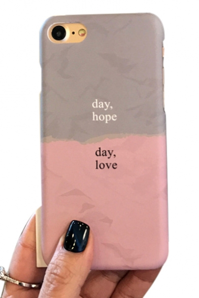 DAY HOPE Letter Color Block iPhone Design Mobile Phone Case