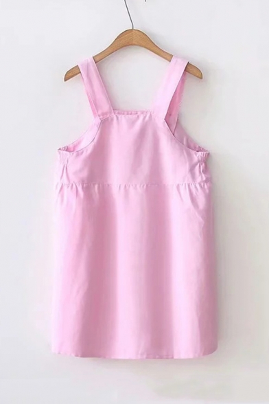 Lovely Heart Pattern Straps Sleeveless Mini Cami Dress