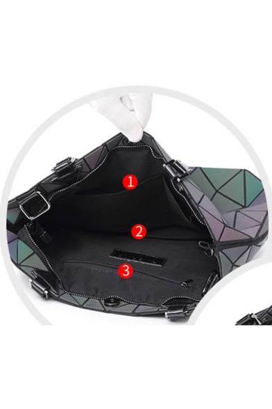 Geometric PU Leather Large Capacity Crossbody Bag