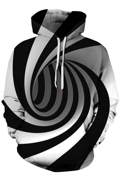 3D Swirl Long Sleeve Unisex Hoodie