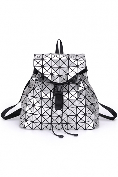 Chic Geometric Luminous Press-Release Fastening Backpack