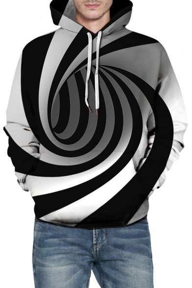3D Swirl Long Sleeve Unisex Hoodie
