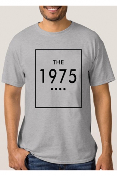 THE 1975 Letter Print Round Neck Long Sleeve Graphic Tee
