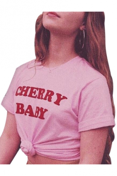 cherry color t shirt