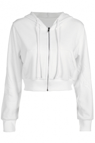 blank crop hoodie