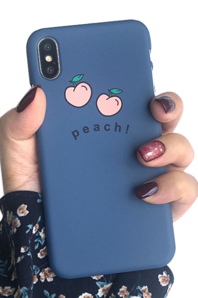 Peach Letter Print iPhone Design Mobile Phone Case