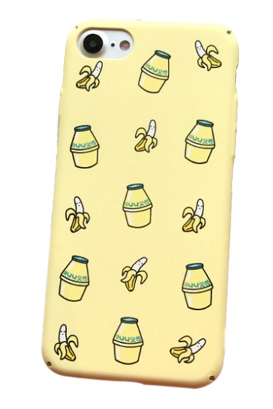 Cute Banana Milk Printed Mobile Phone Case for iPhone