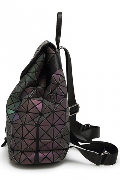 Cool PU Geometric Press-Release Straps Backpack