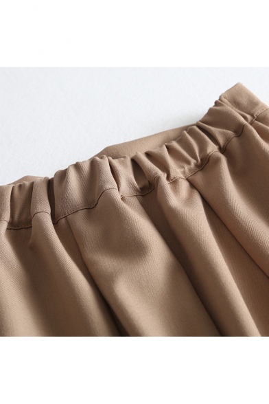 High Waist Plain Split Back Maxi Pencil Skirt