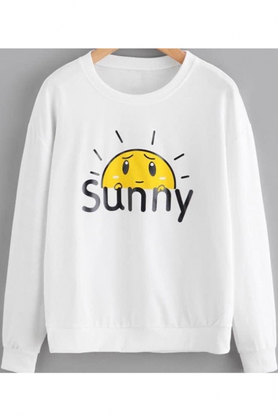 sun print long sleeve sweatshirt