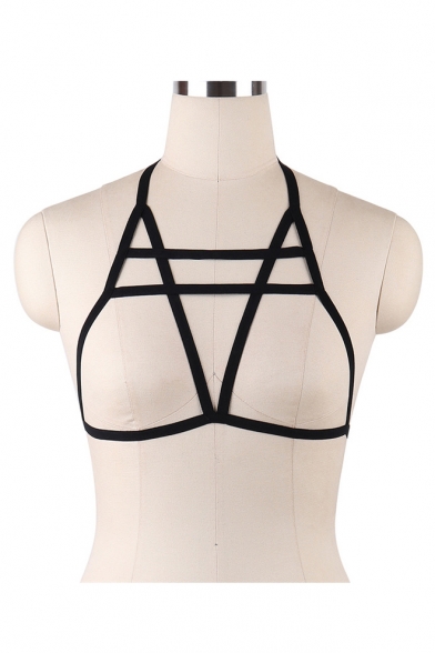 Halter Strap-Style Hollow Out Harness Bra