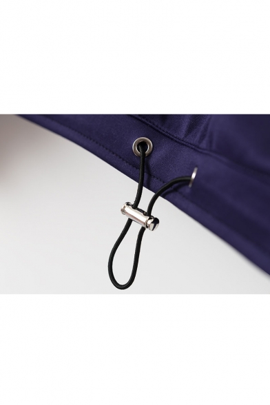 Contrast Striped Leather Patchwork Half-Zip Stand Collar Long Sleeve Sweatshirt