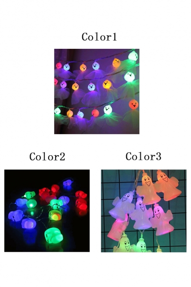 Halloween Multi Color Ghost String Lights