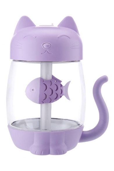 Cute USB Powered Cat Shaped Fish Embellished Mist Humidifiers