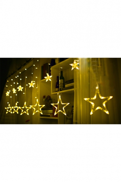 Holiday Party Twinkle Star LED Curtain String Lights