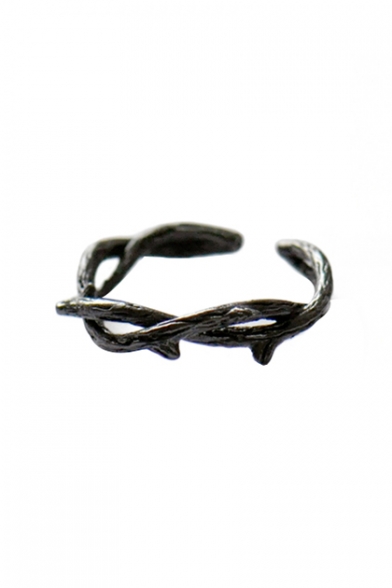 Rose Diamante Twist Open Front Ring for Man
