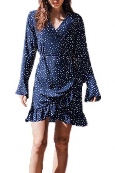 Ruffle Wrap Dress Long Sleeve Online Store, UP TO 54% OFF |  www.editorialelpirata.com