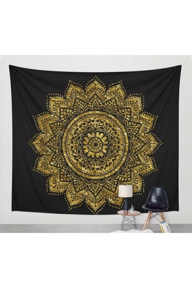 Digital Floral Print Tapestry Bedroom Hanging Curtain