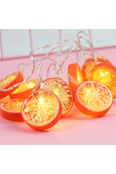 Holiday Battery Operated Orange String Lights