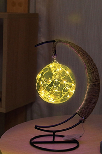 Battery Powered Glass Pendant LED Light Desktop Gift Lamp