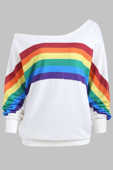 rainbow sleeve sweatshirt