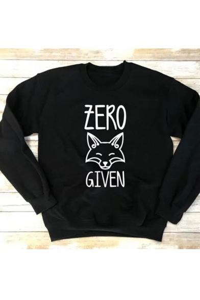 ZERO GIVEN Printed Long Sleeve Crewneck Long Sleeve Pullover Sweatshirt