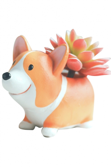Adorable Puppy Dog Shape Resin Flowerpot
