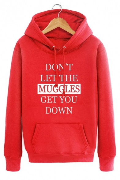 DON'T LET THE MUGGLES Letter Print Long Sleeve Casual Hoodie