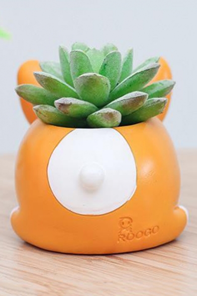 Mini Corgi Dog Resin Planter For Succulents Desktop Flowerpot