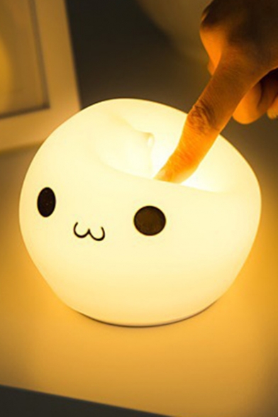 Cute Tap Control 7 Color 3D LED Water Drop Lamp Silicone Night Light