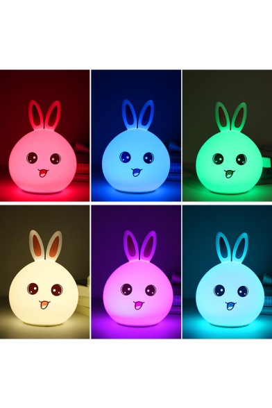 Lovely Rabbit LED Multi Color Tap Control Silicone Nightlight