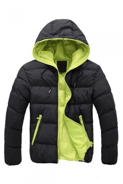 Winter Collection Long Sleeve Zip Up Hooded Padded Jacket for Men