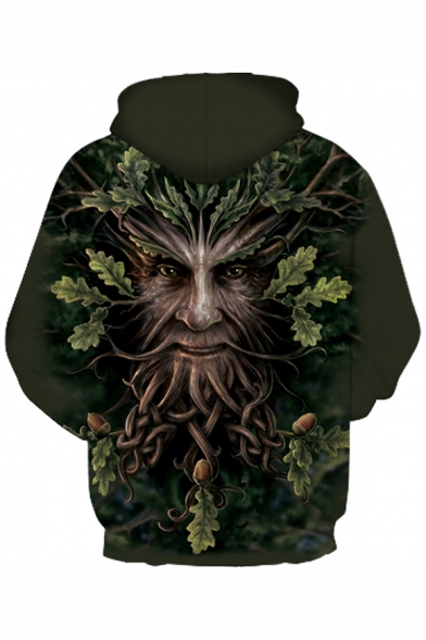 3D Tree Monster Print Long Sleeve Unisex Hoodie