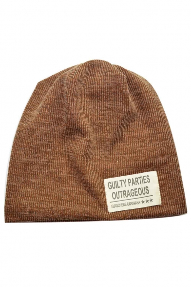 Fashion Letter Logo Patched Winter's Cotton Beanie
