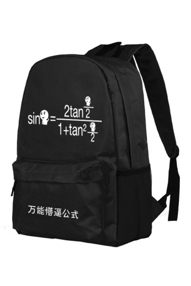 Students' Einstein Relativistic Formula Printed Black Schoolbag Backpack